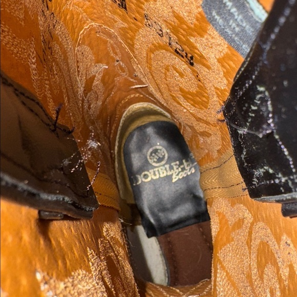 Black Leather Cowboy Boots Women’s Size 6.5 - Picture 7 of 9